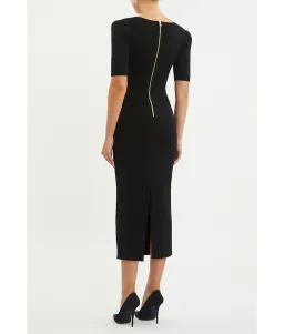 Rebecca Vallance Gaia Knit Midi Dress Black Size L/ AU 12 for rent on The Volte - image 2
