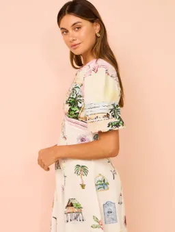 Alemais Sunset Midi Dress Print Size 10 for rent on The Volte - image 3