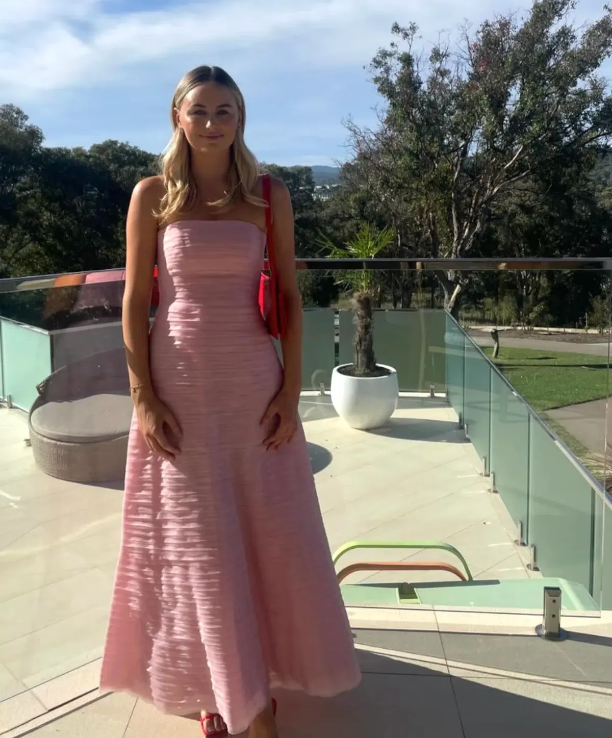 Aje Soundscape Maxi Dress Pink Size 8 - Image 2