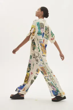 Alemais Soleil Oversized Shirt Size 8 and Pants Size 6 Set Multi for rent on The Volte - image 3