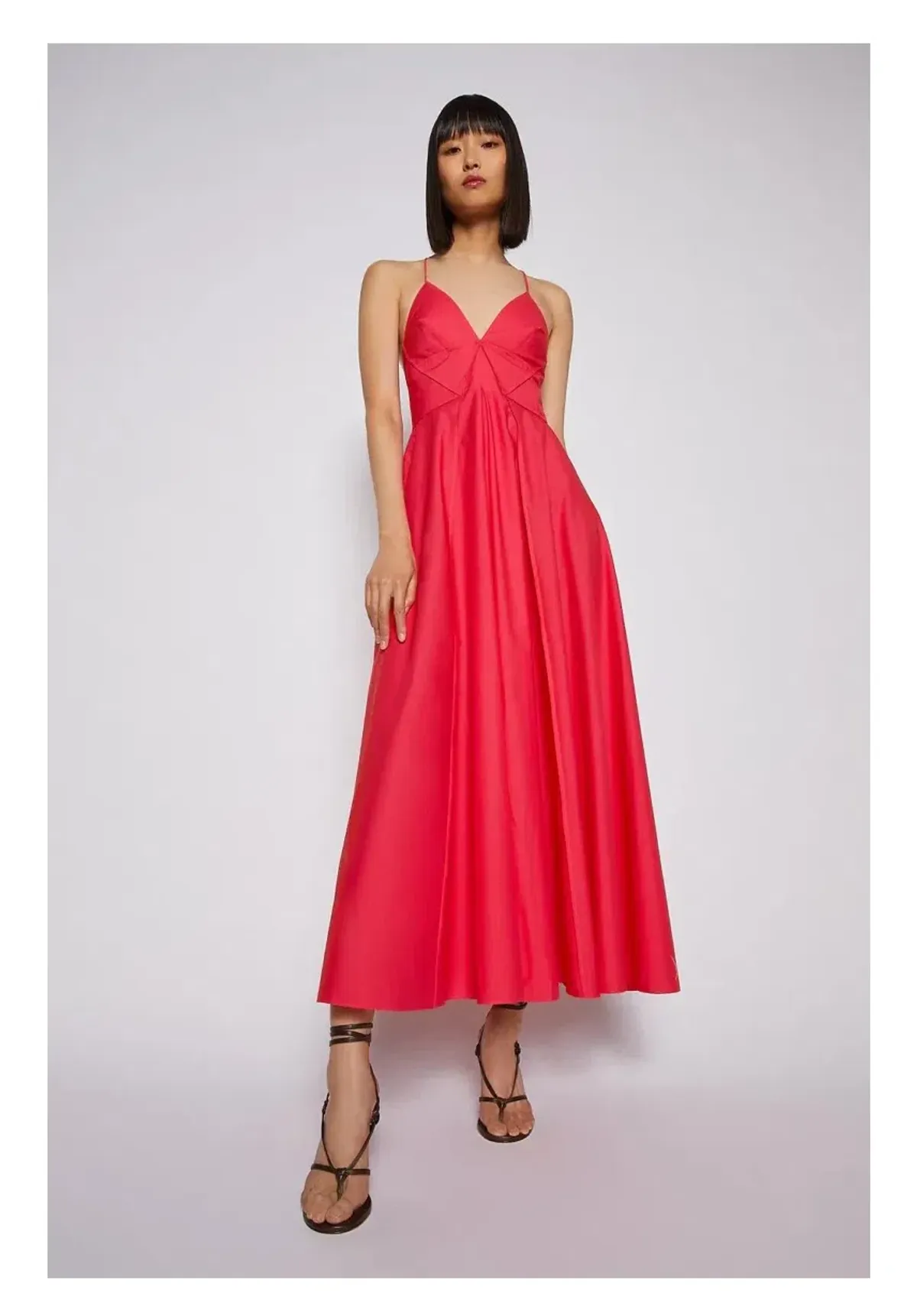 Scanlan Theodore Parachute Cotton Strappy Dress in Fuchsia Size S/Au 8 for rent on The Volte - main image