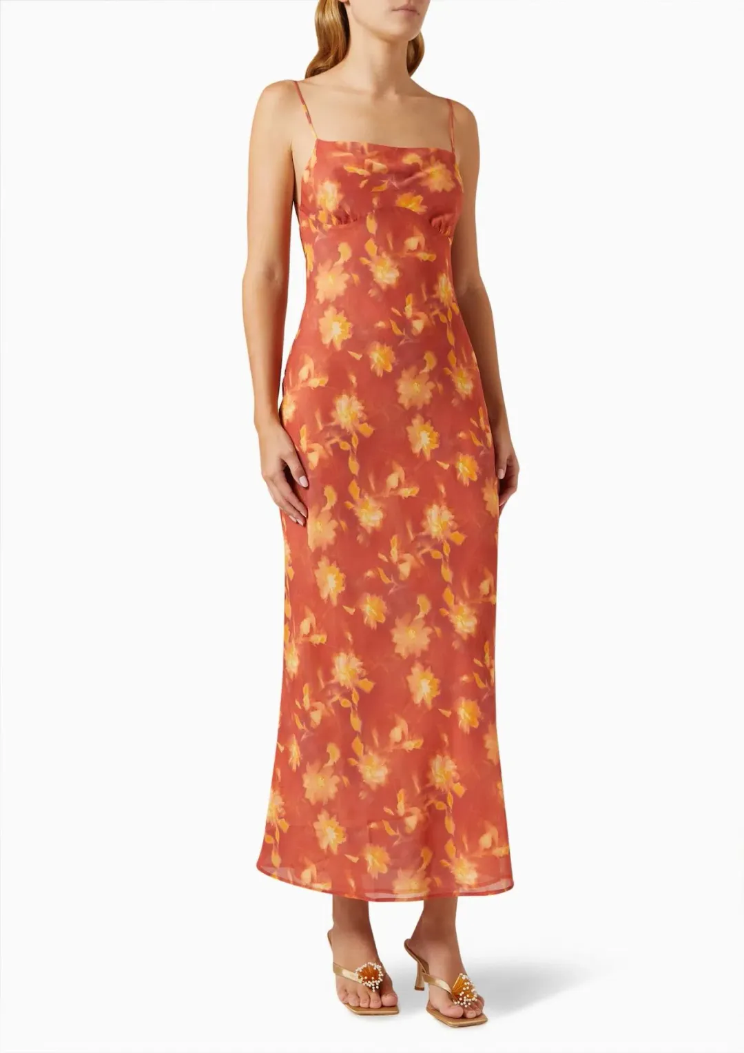 Bec & Bridge Azalea Strap Midi Dress Lumen Floral Size AU 10 for rent on The Volte - main image