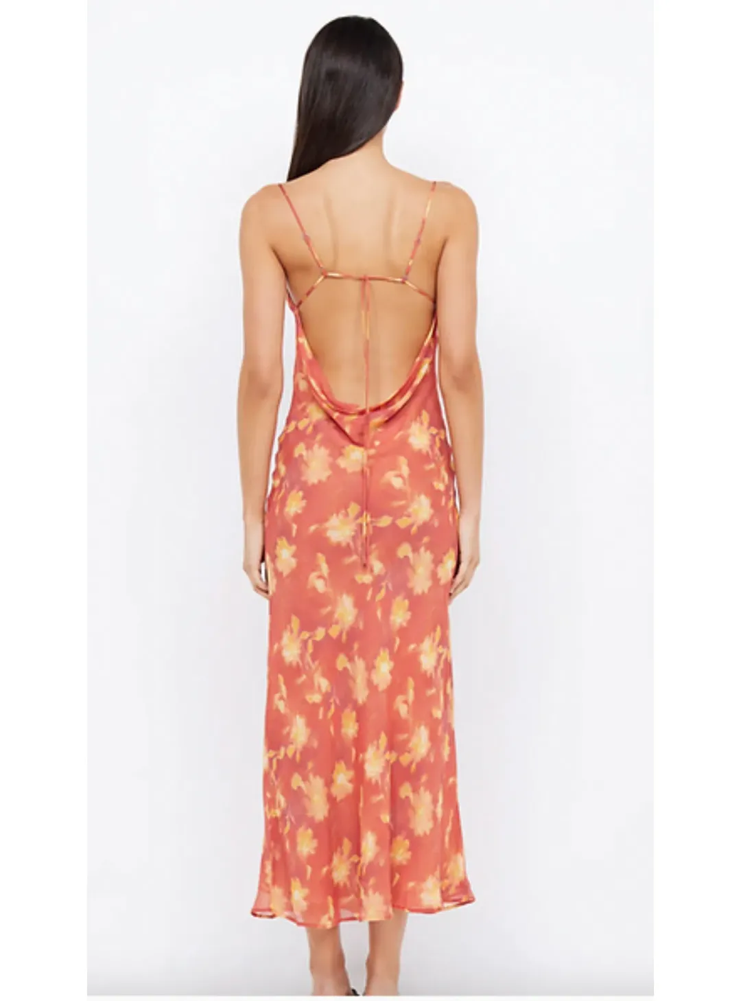 Bec & Bridge Azalea Strap Midi Dress Lumen Floral Size AU 10 for rent on The Volte - main image