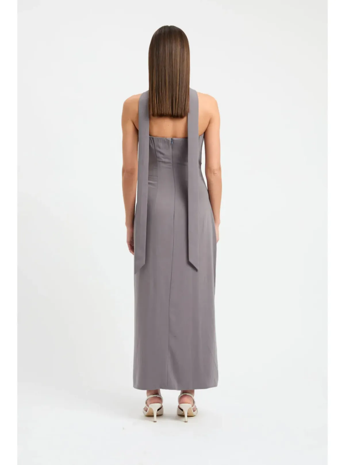 Kookai Koko Scarf Maxi Dress Charcoal Size 40 / AU 12 - Image 3