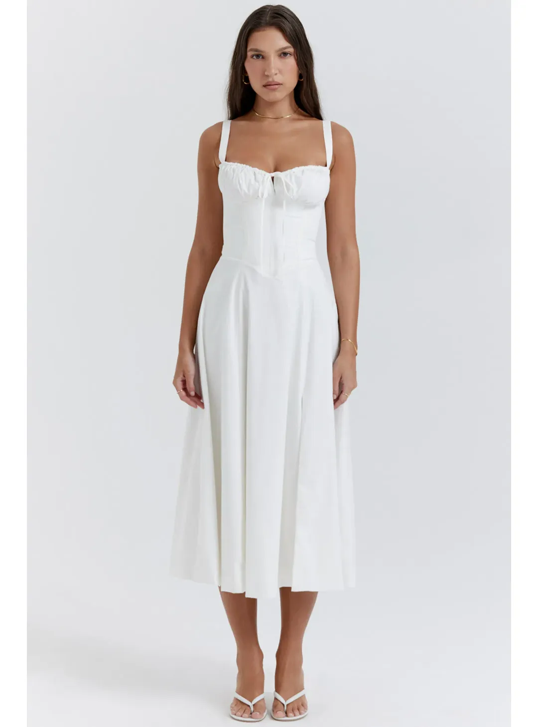 House of CB Carmen Dress White Size S / AU 8 for rent on The Volte - main image