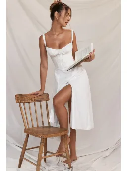 House of CB Carmen Dress White Size S / AU 8 for rent on The Volte - image 1