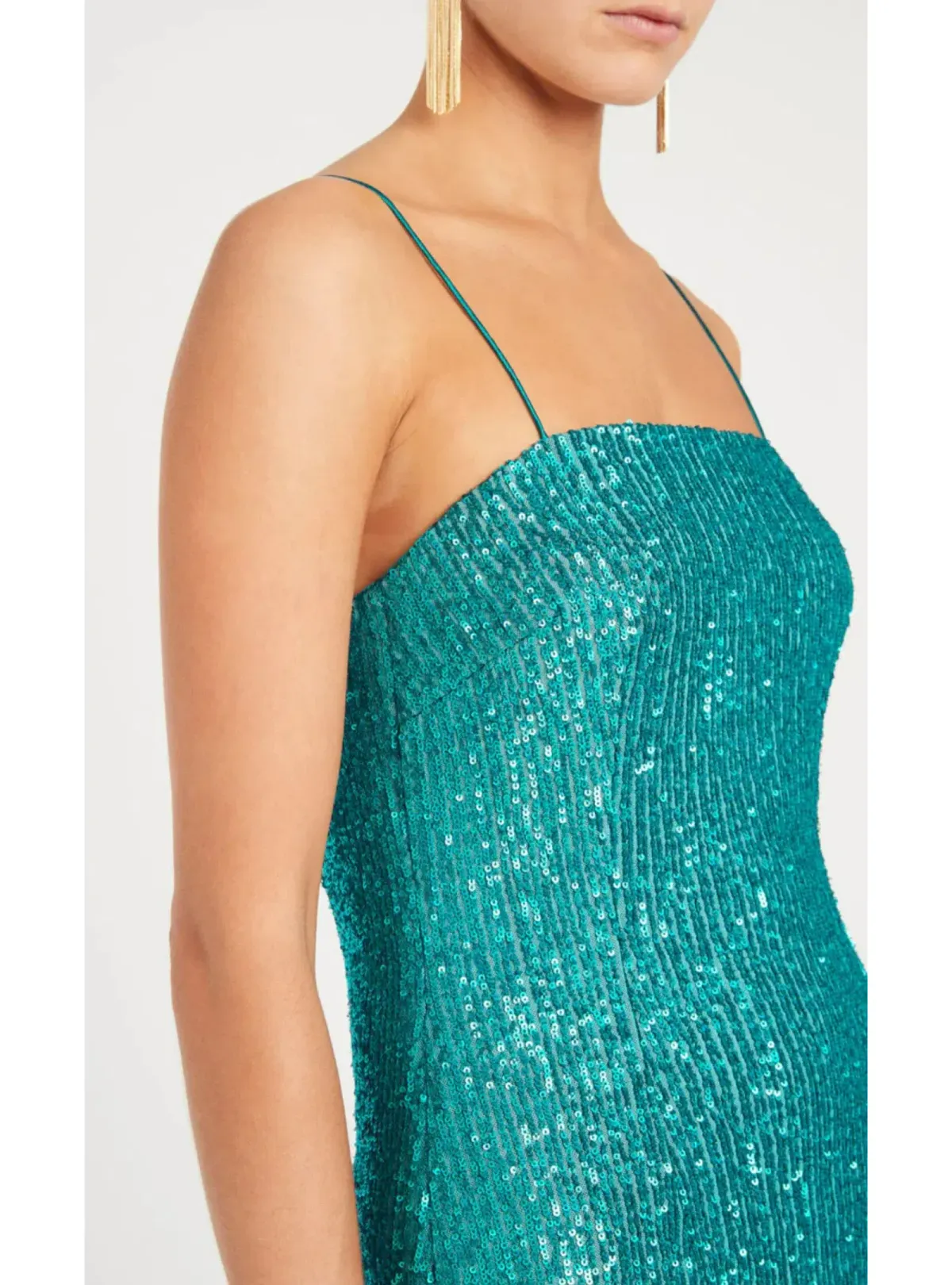 Rebecca Vallance Missing Hours Mini Dress Turquoise Size AU 14 - Image 4