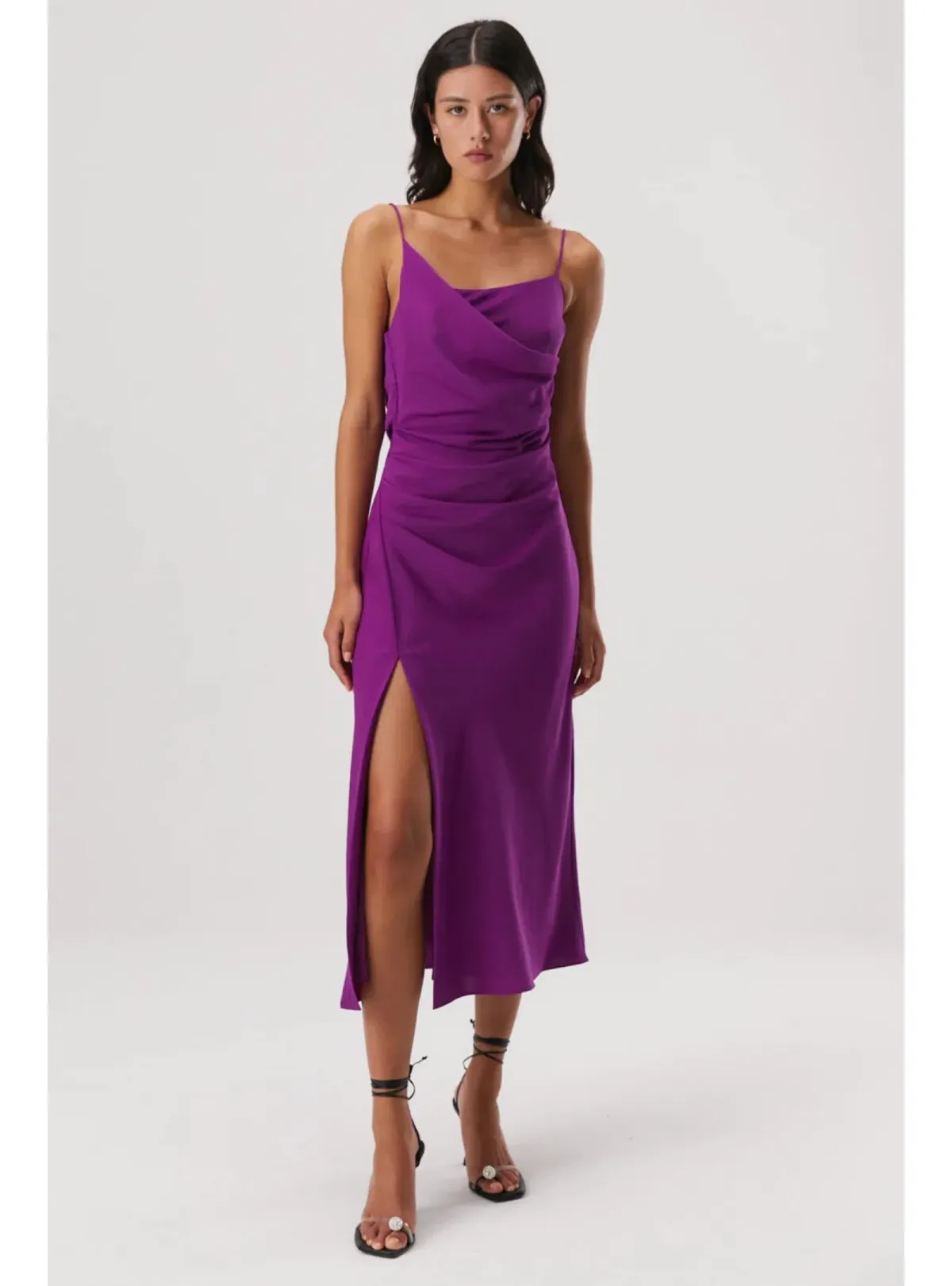 MISHA Alden Midi Dress Prism Violet Size 6/XS - Image 2