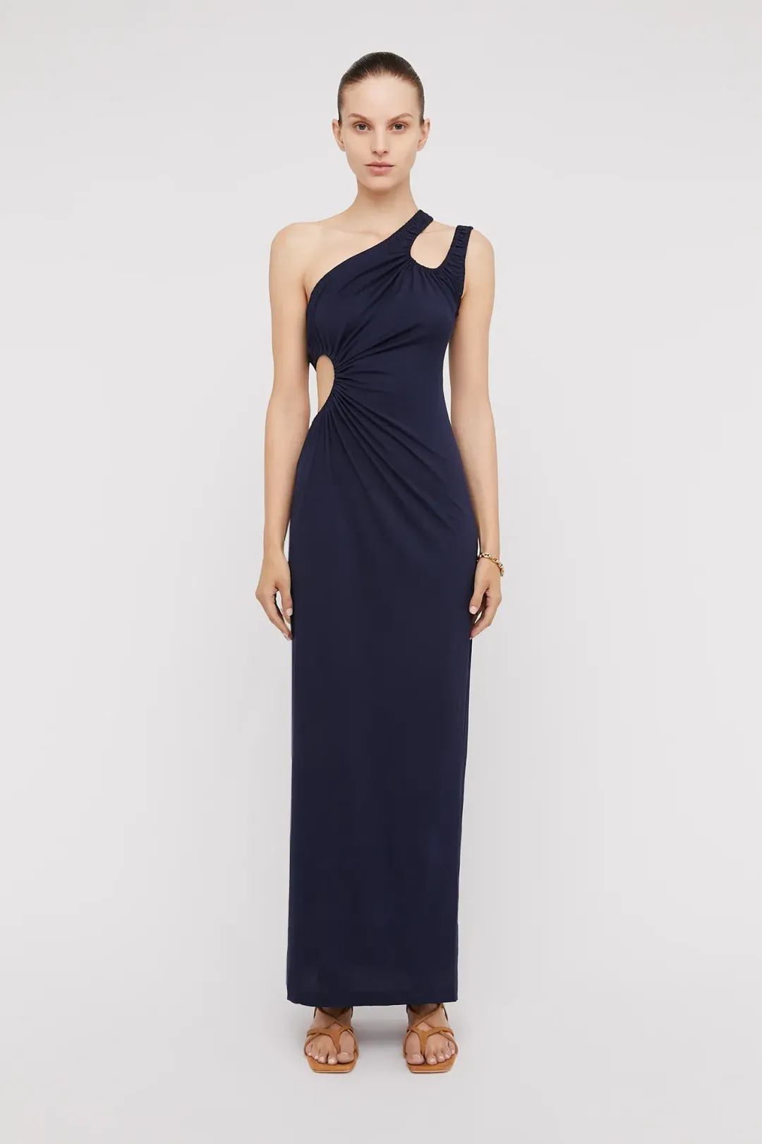 Scanlan Theodore Mercerised Cotton Dress Navy Size 10 for rent on The Volte - main image