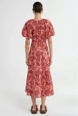Steele Lola Midi Dress Chambertin Size S / AU 8 for rent on The Volte - image 3