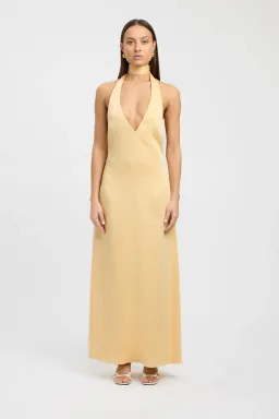 Kookai Milan Maxi Dress Butter Popcorn Size 6 for rent on The Volte - image 1