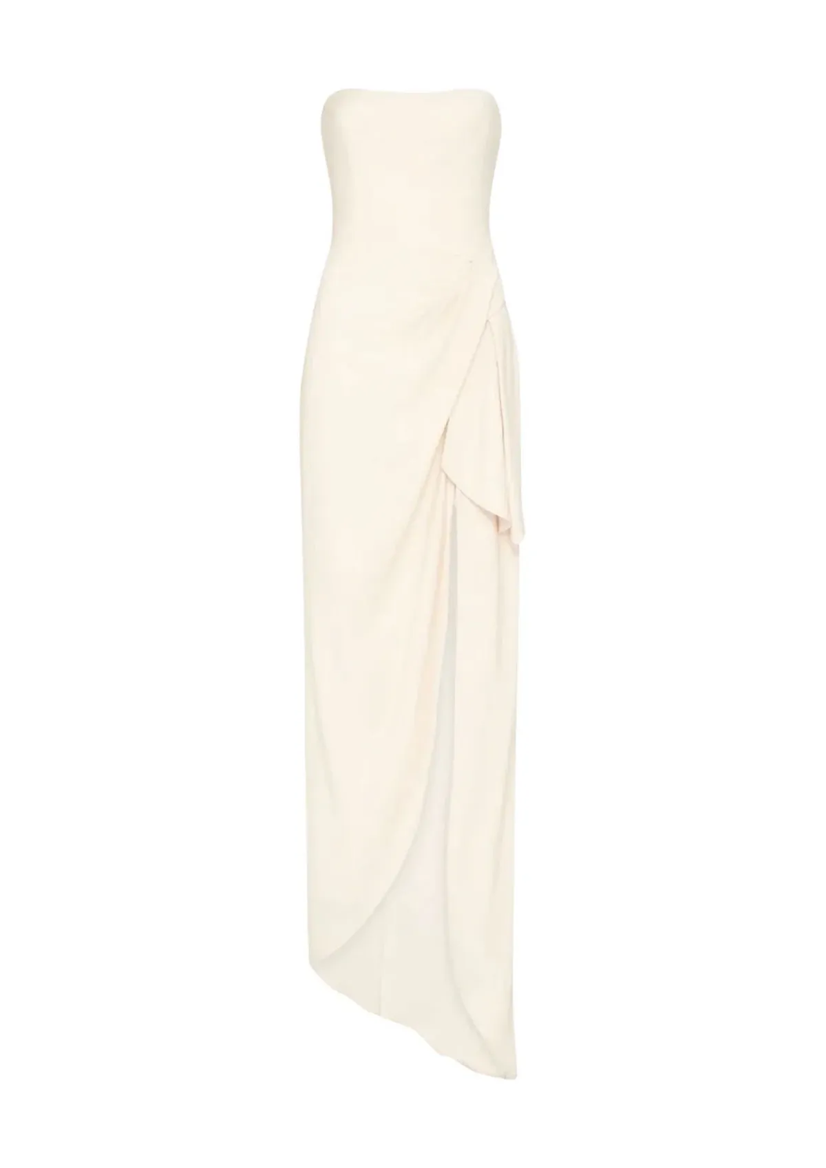 Manning Cartell Asymmetrical Games Strapless Maxi Gown in Cream Size 6 - Image 5