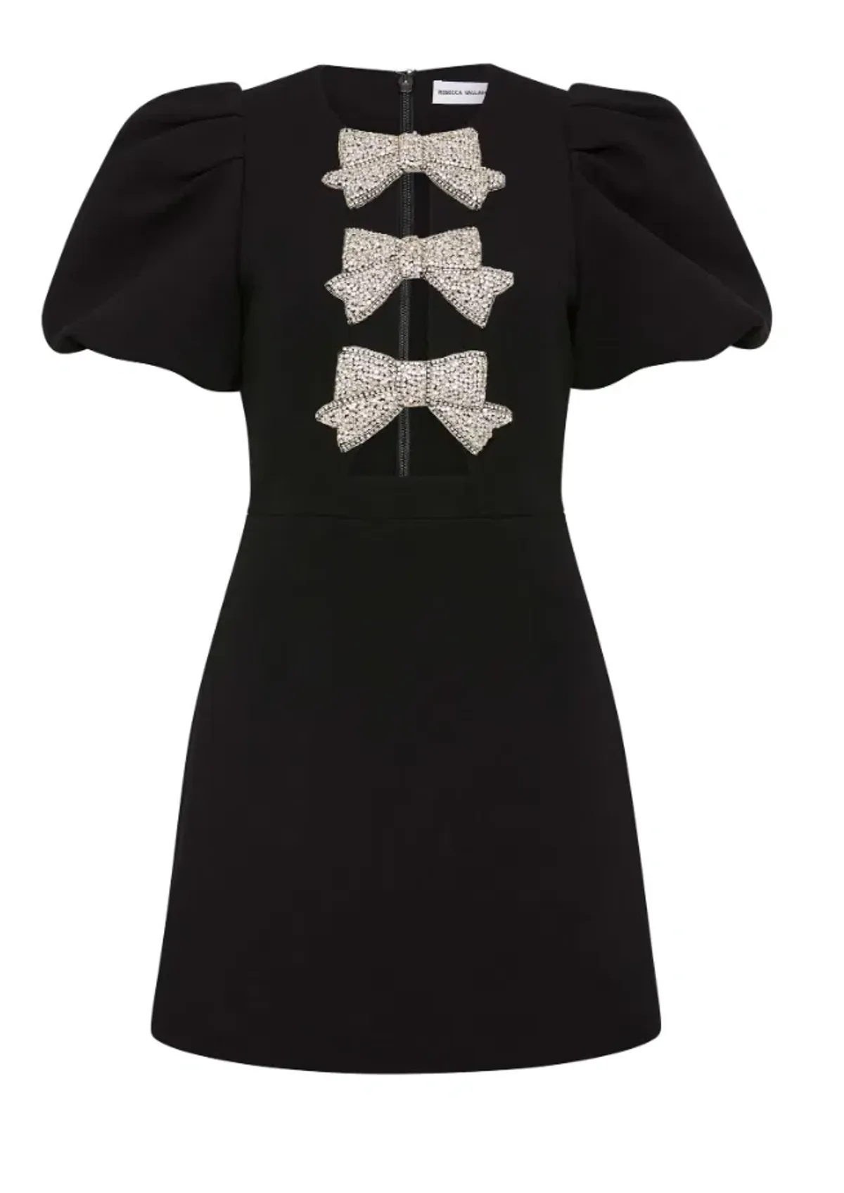 Rebecca Vallance Juliana Puff Sleeve Mini Dress Black Size 12 - Image 5
