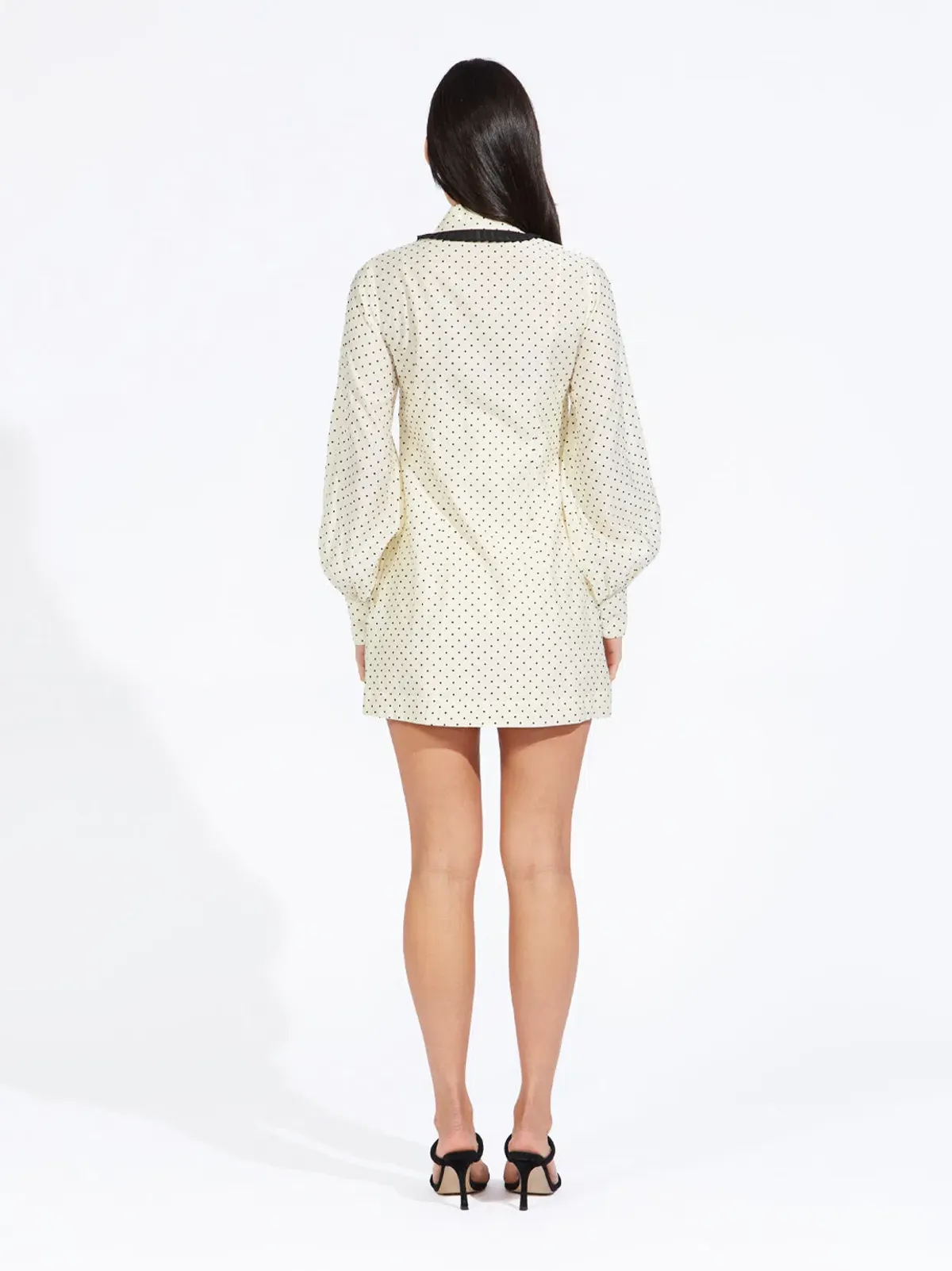 Alice McCall Dream Mini Dress Polka Dot Ivory Size 4 AU - Image 3