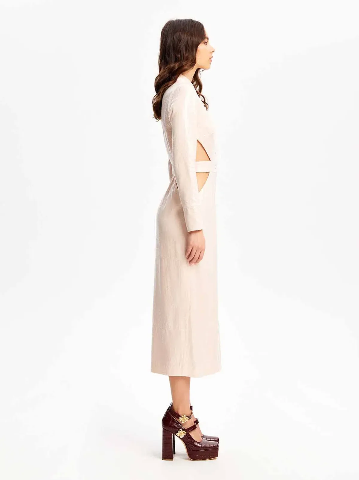 Alice McCall Night Sky Trench Dress Chai Latte Size 12 - Image 2