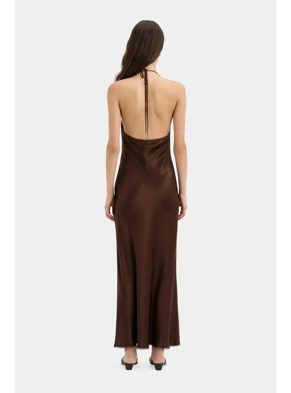 Sir the Label Aries Halter Gown in Chocolate Size 2 / AU 10 - Image 3