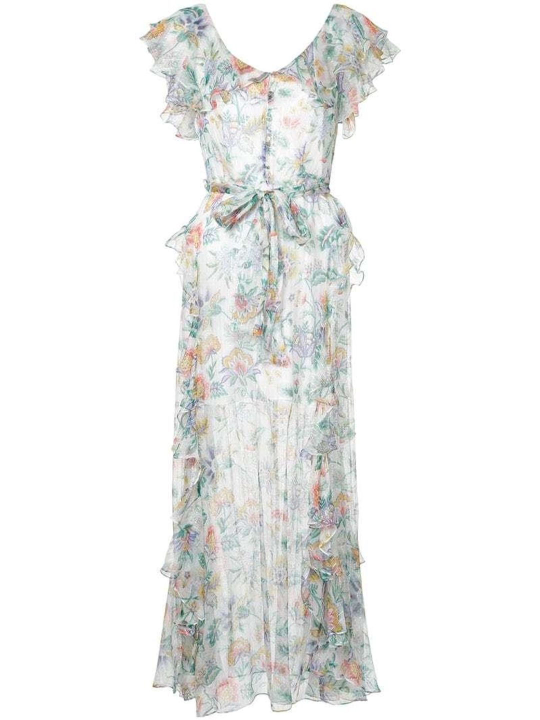 Alice McCall Oh Oh Oh Maxi Dress- Ivory Garden for rent on The Volte - main image
