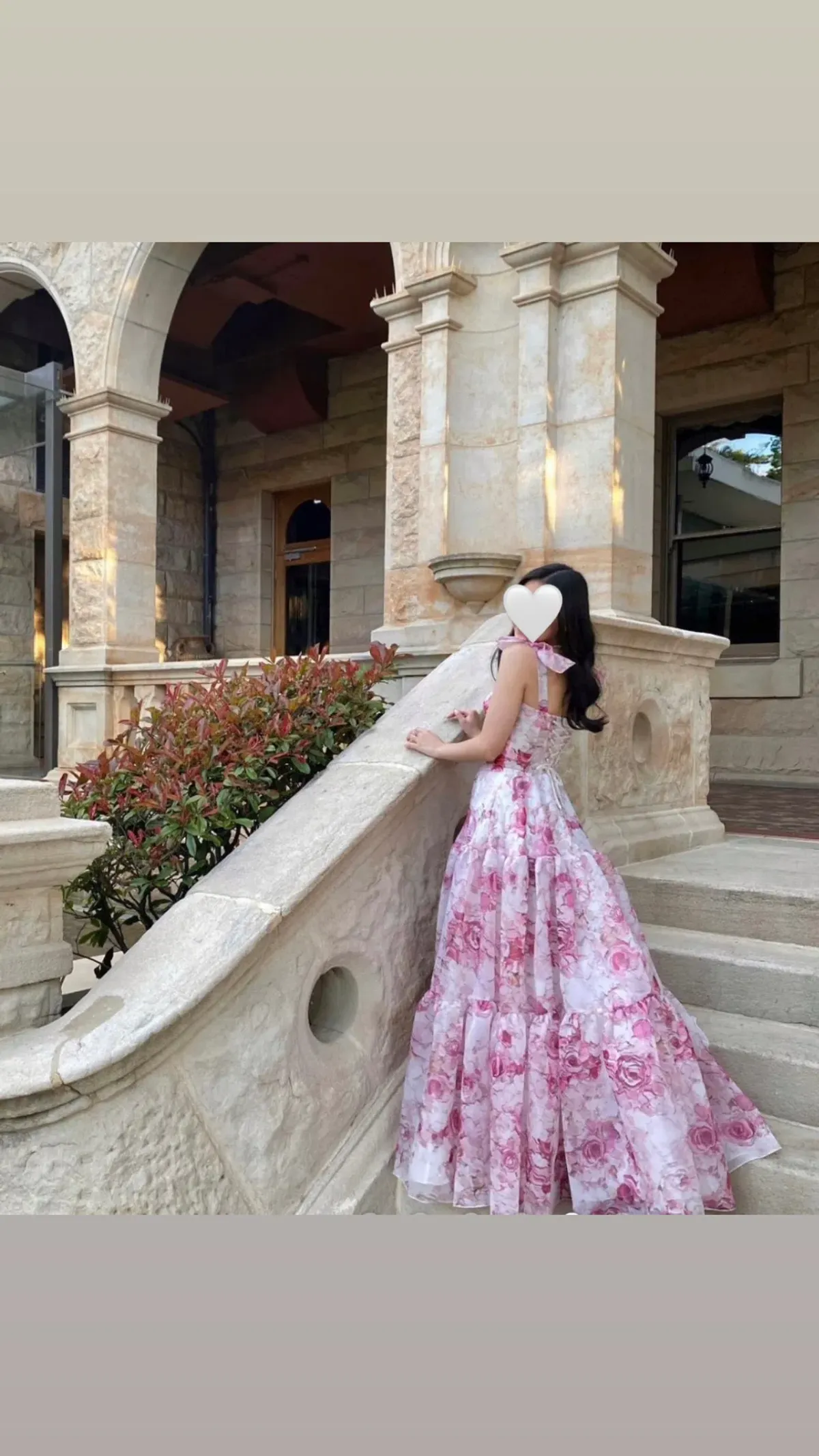 Milla Pink Peony Tenter Floral Maxi Tie-up Dress Floral Size 4 - Image 3