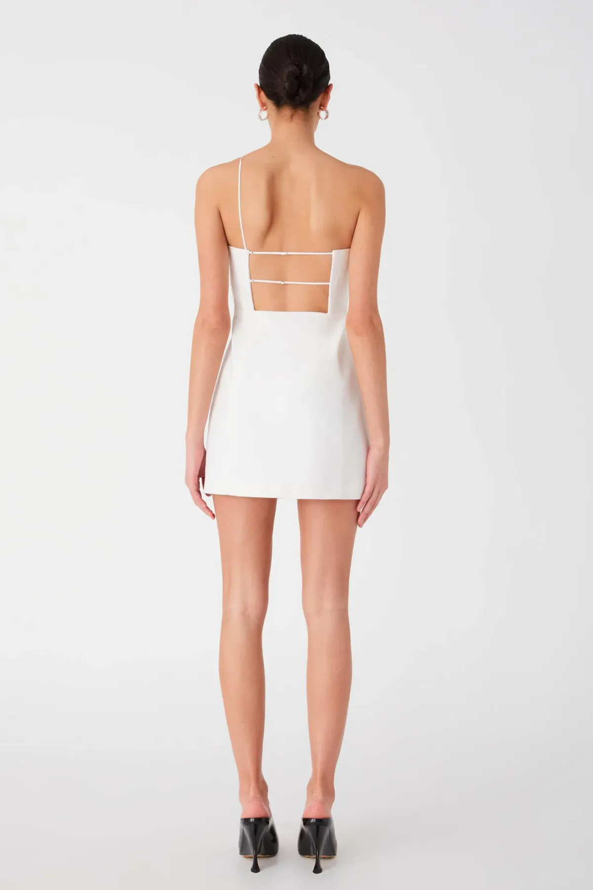 MISHA Adalynn Cotton Mini Dress Ivory Size 8 - Image 2