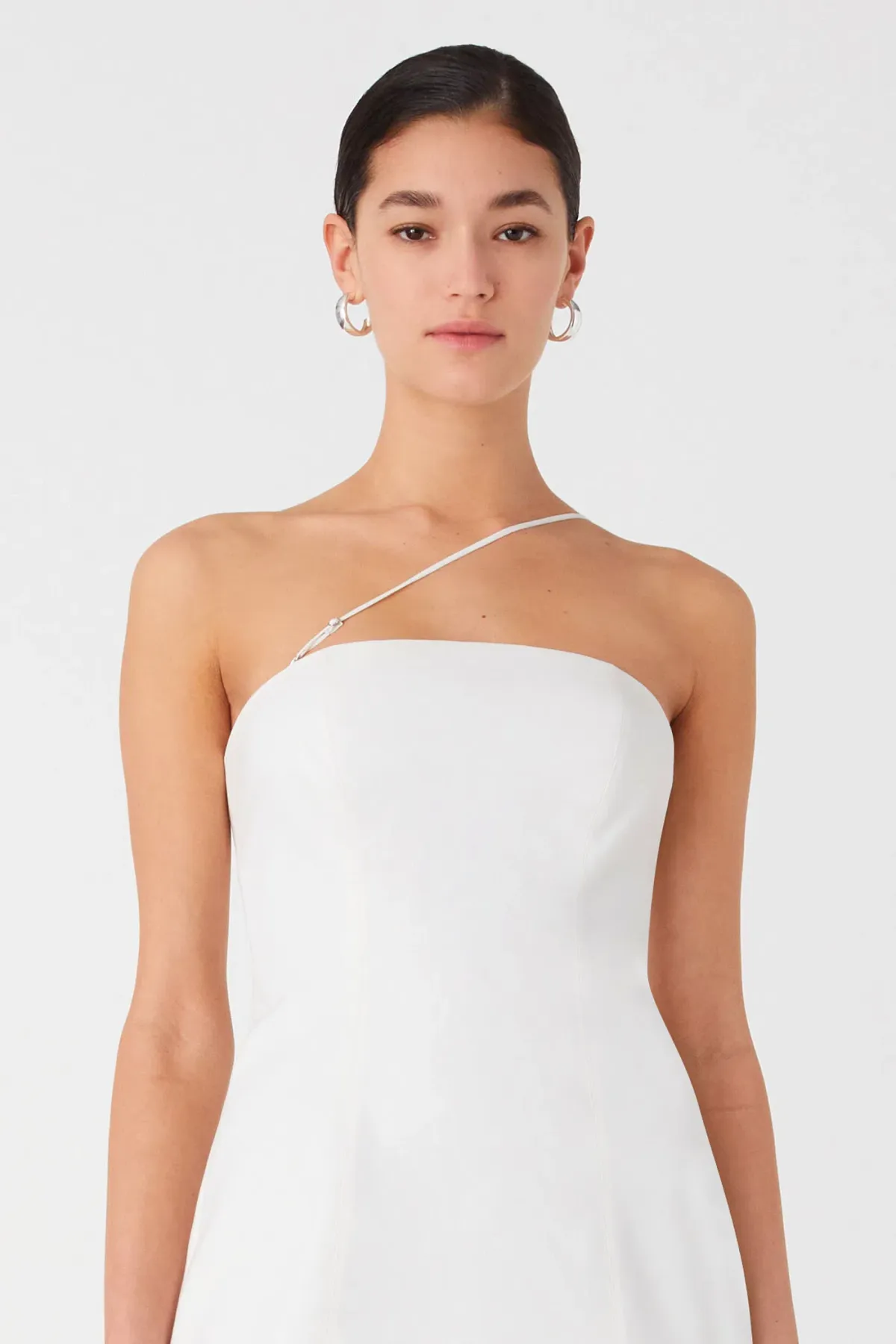 MISHA Adalynn Cotton Mini Dress Ivory Size 8 - Image 3