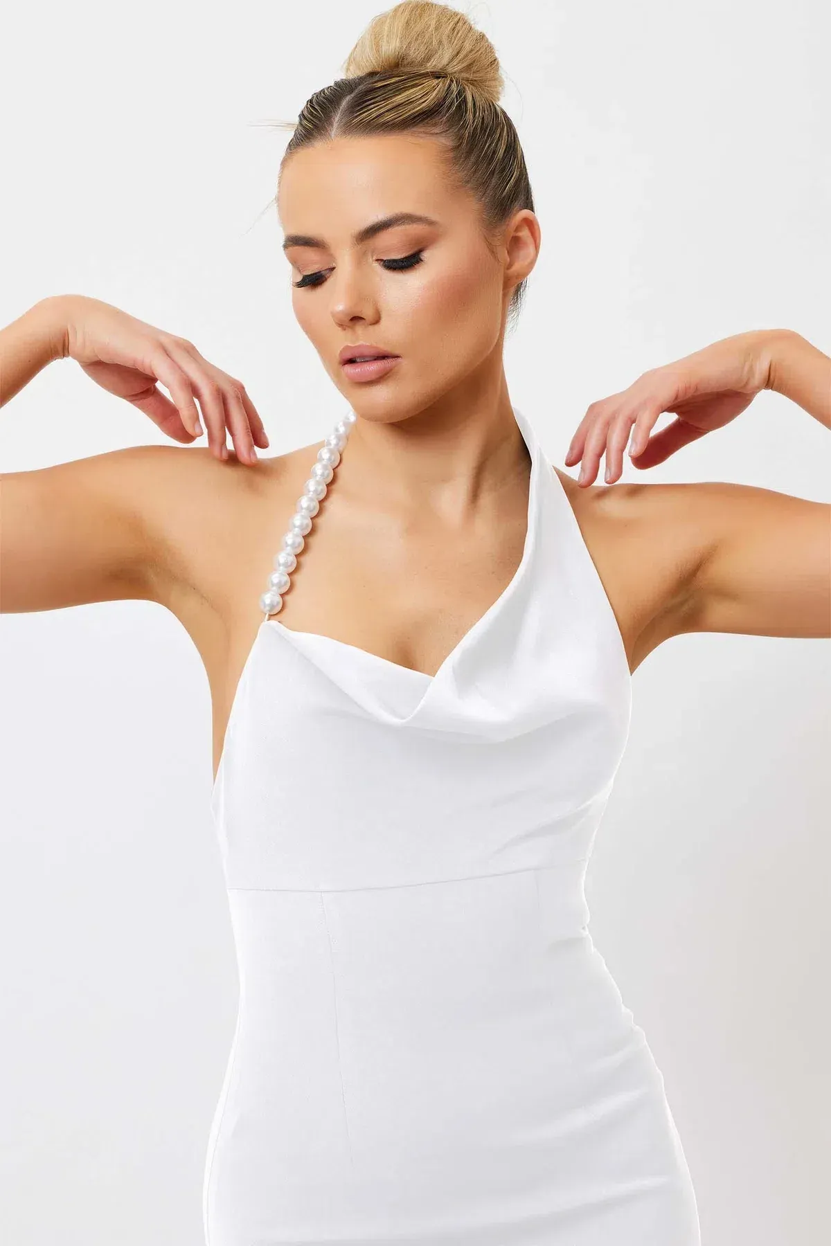 Bianca And Bridgett Mia Pearl Midi Dress White Size 4 - Image 2