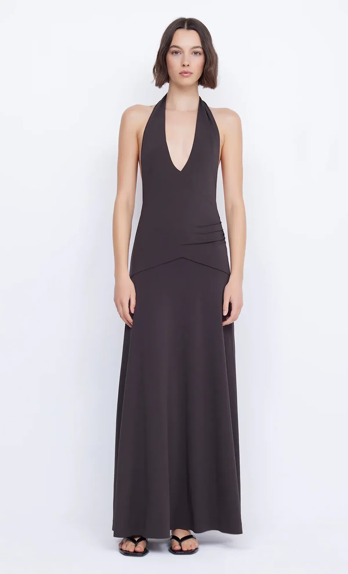 Bec & Bridge Blanche Halter Maxi Dress in Espresso Size 10 - Image 2