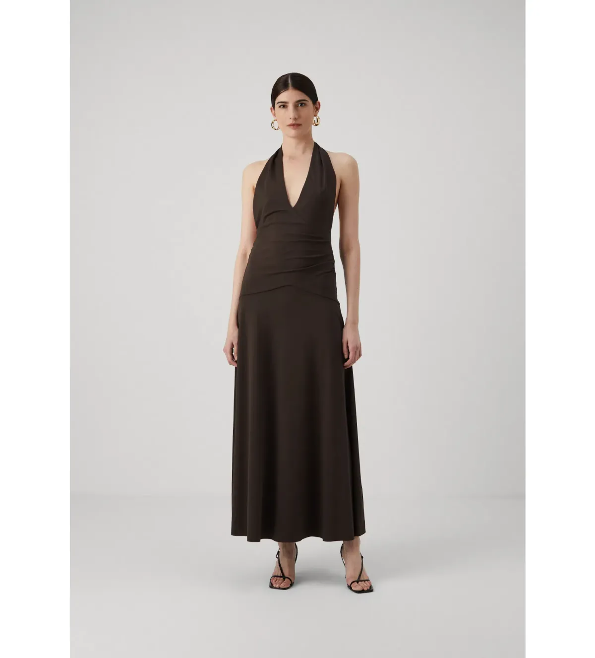 Bec & Bridge Blanche Halter Maxi Dress in Espresso Size 10 - Image 1