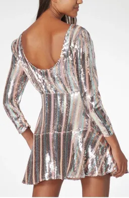 Rixo Kyla Sequin Mini Dress Multi Size 8 for rent on The Volte - image 4