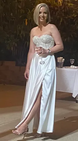 Jadore Penelope Gown Maxi Dress Ivory Size 6 for rent on The Volte - image 3
