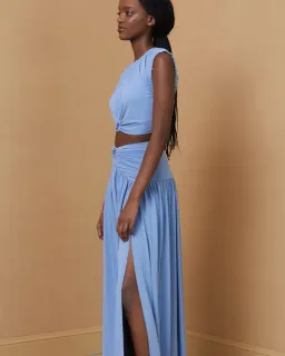 Bec & Bridge Minx Top and Skirt Set in Blue Size S / AU 8 for rent on The Volte - image 2