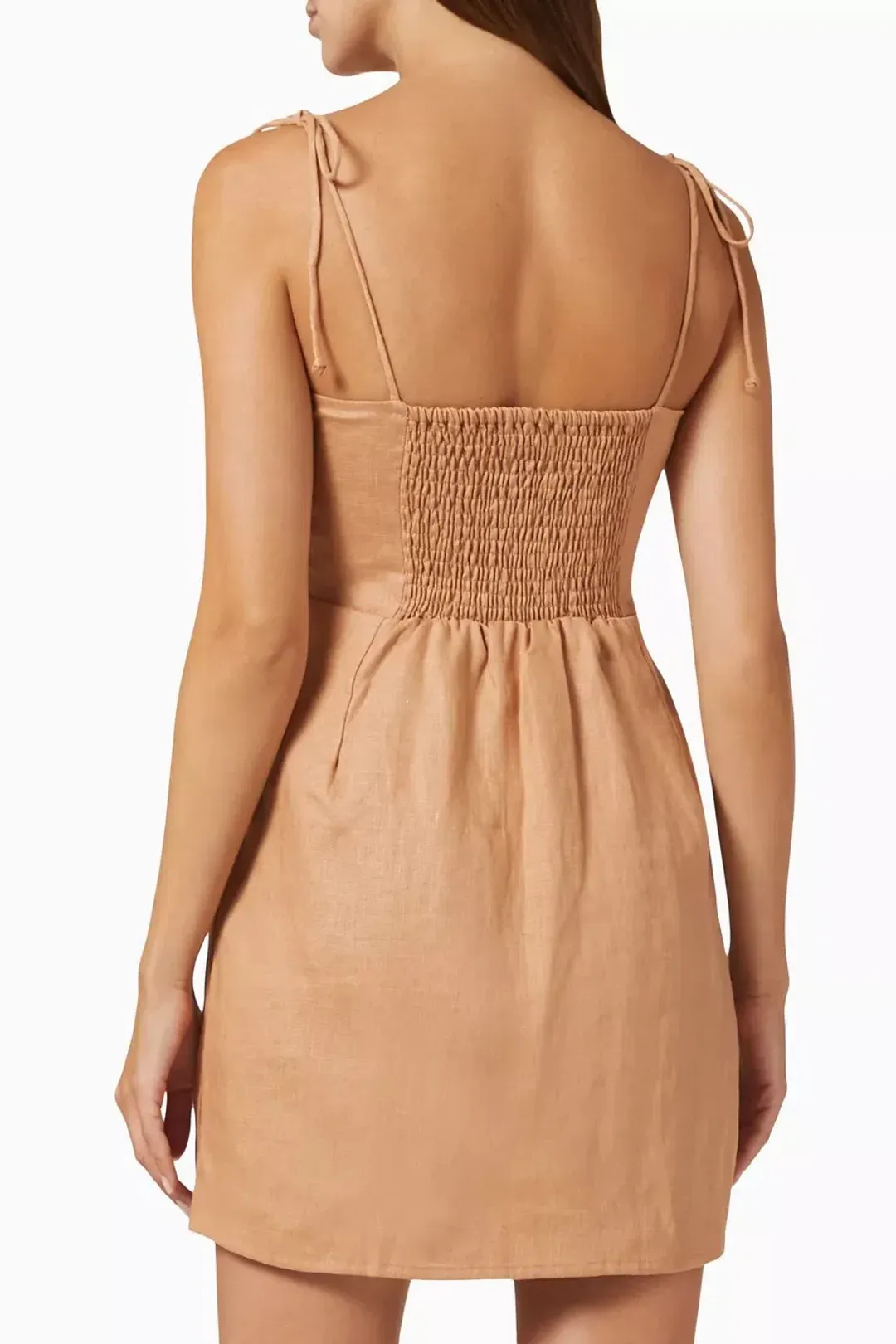 Faithfull The Brand Ysla Mini Dress Hazelnut Size S / AU 8 for rent on The Volte - main image