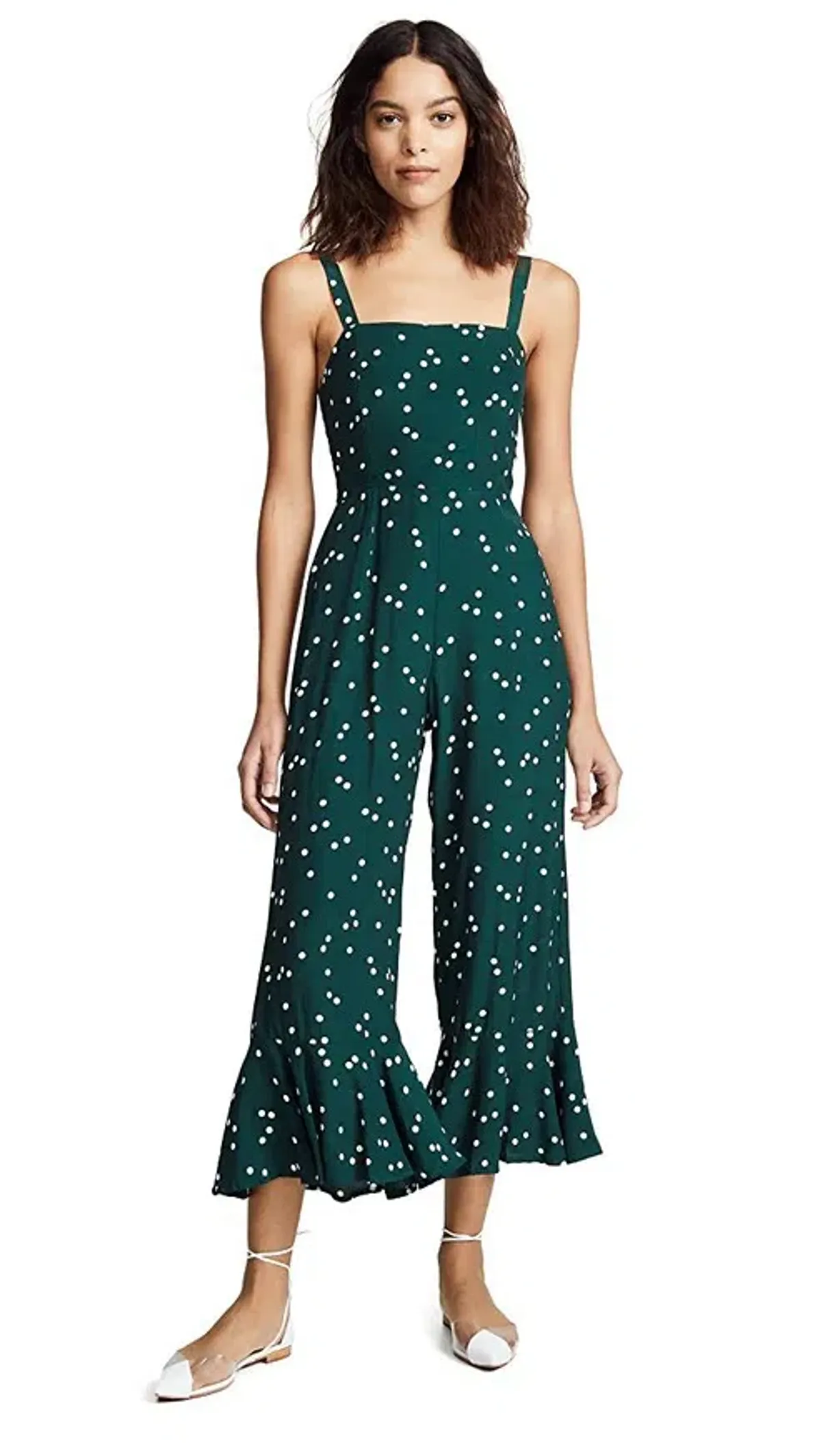 Faithfull The Brand Lea Jumpsuit Green Print Size XS / AU 6 - Image 2