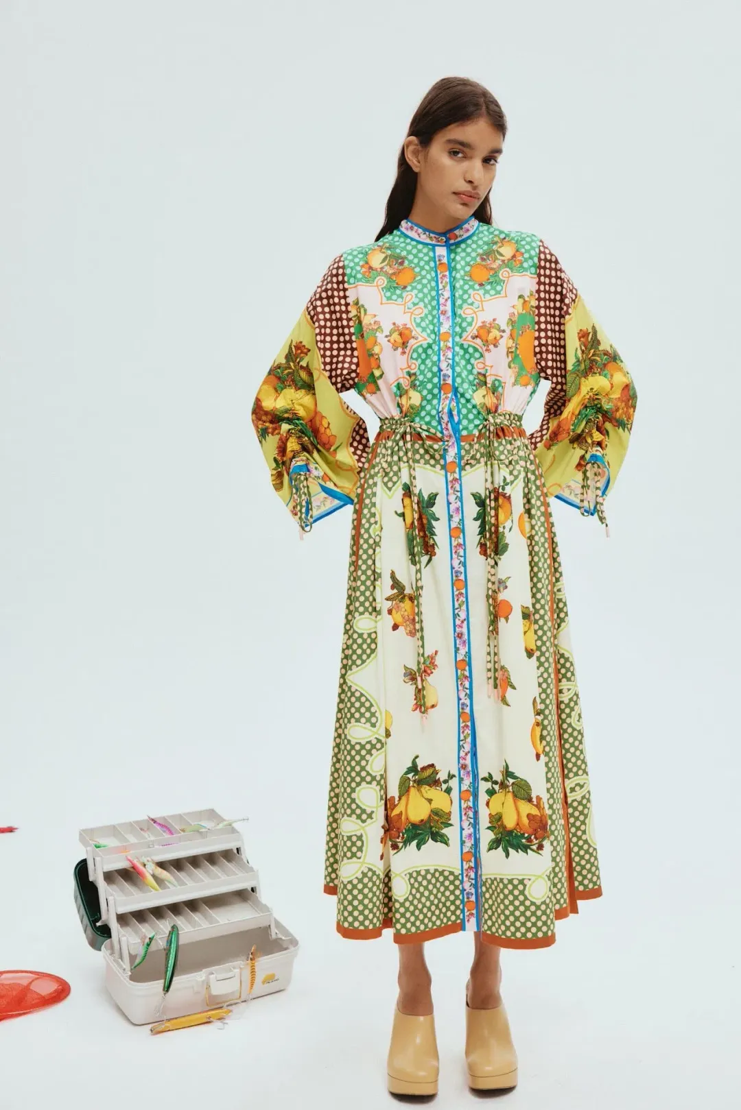 Alemais Lemonis Shirtdress Multi Size 10 for rent on The Volte - main image