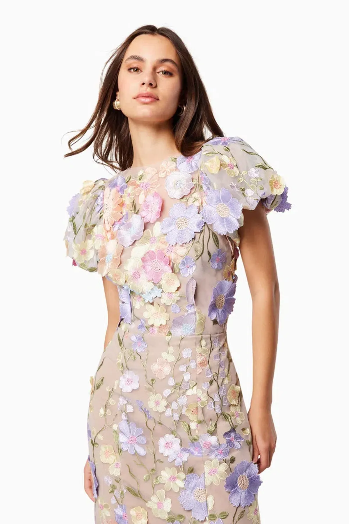 Elliatt Astraea 3D Maxi Dress in Multi Floral Size X-Large / AU 14 - Image 2