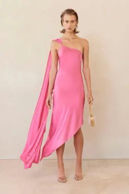 Cult Gaia Trysta One-Shoulder Asymmetric Dress Rosado Pink Size XS /AU 6 for rent on The Volte - image 1