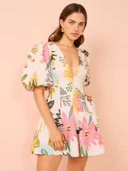 By Nicola Wavy Mini Dress In Potpourri Size 8 for rent on The Volte - image 4