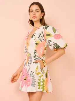 By Nicola Wavy Mini Dress In Potpourri Size 8 for rent on The Volte - image 2