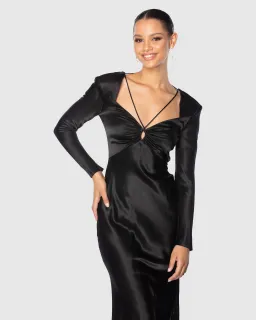 Azzurielle Fondi Midi Dress Black Size 8 for rent on The Volte - image 2