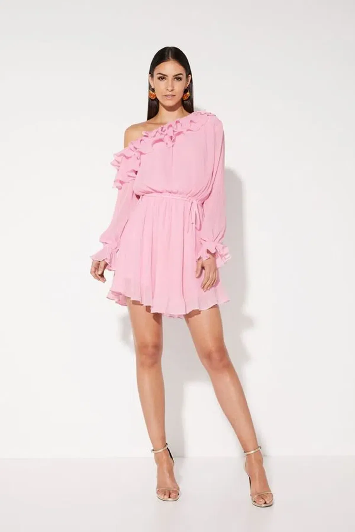 Mossman A Slice of Heaven Mini Dress Pink Size 12 for rent on The Volte - main image