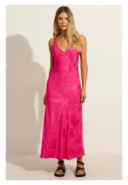 Auguste Margarita Midi Dress Pink Size 8 for rent on The Volte - image 1