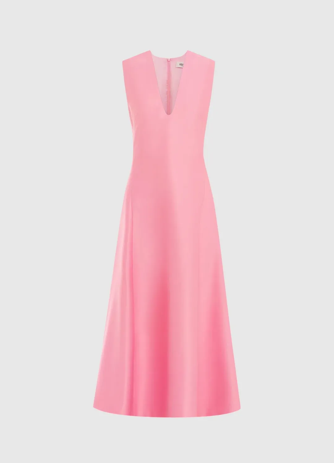 Leo Lin Nicola V Neck Midi Dress Bubblegum Size 14 for rent on The Volte - main image