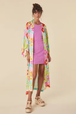 Spell Margie Hour Maxi Robe in Tutti Fruiti One Size for rent on The Volte - image 2