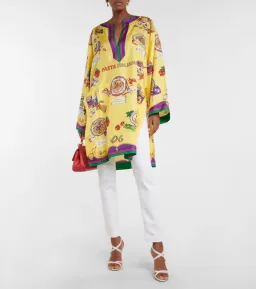 Dolce & Gabbana Silk Kaftan Print Size 12 for rent on The Volte - image 1