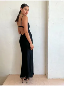 Bec & Bridge Joelle Maxi Dress Black Size AU 6 for rent on The Volte - image 4