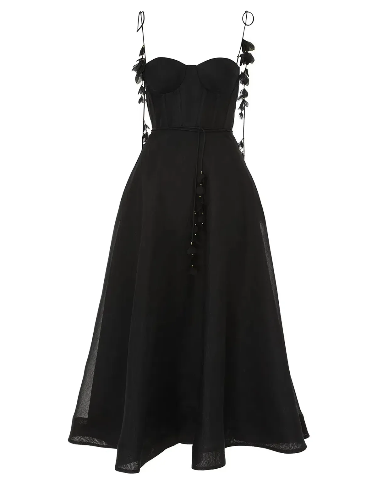 Zimmermann Natura Midi Corset Dress Black Size 1 / AU 10 - Image 3