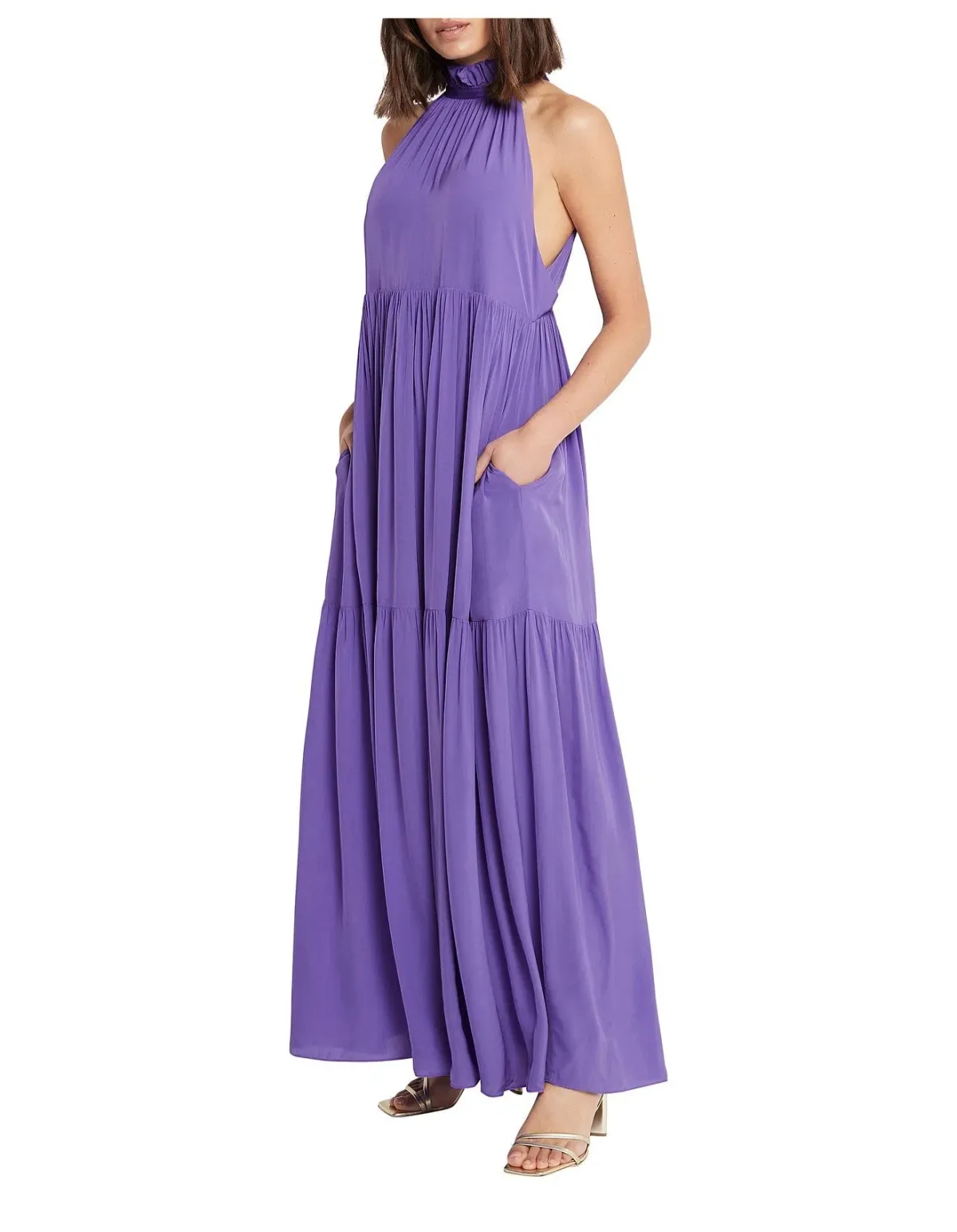 Sass & Bide Cosmic Boy Maxi Dress Purple Size 4 - Image 4