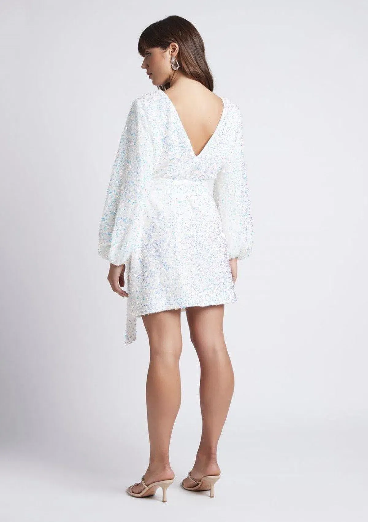 Sheike Xanadu Mini Dress White Size 14 - Image 4