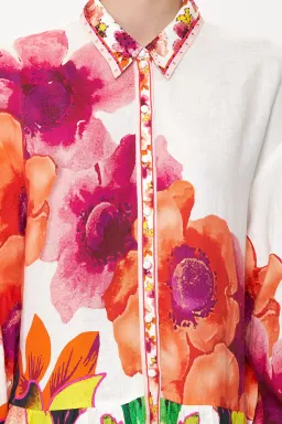 Camilla Pretty As A Poppy Tiered Shirt Dress Size L / AU 14 for rent on The Volte - image 5
