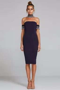 Eliya The Label Amrah Dress Navy Size M / AU 10 for rent on The Volte - image 1