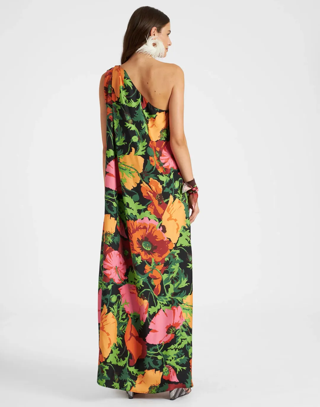 La Double J Roy Wonderland One Shoulder Dress Floral Size 8 for rent on The Volte - main image